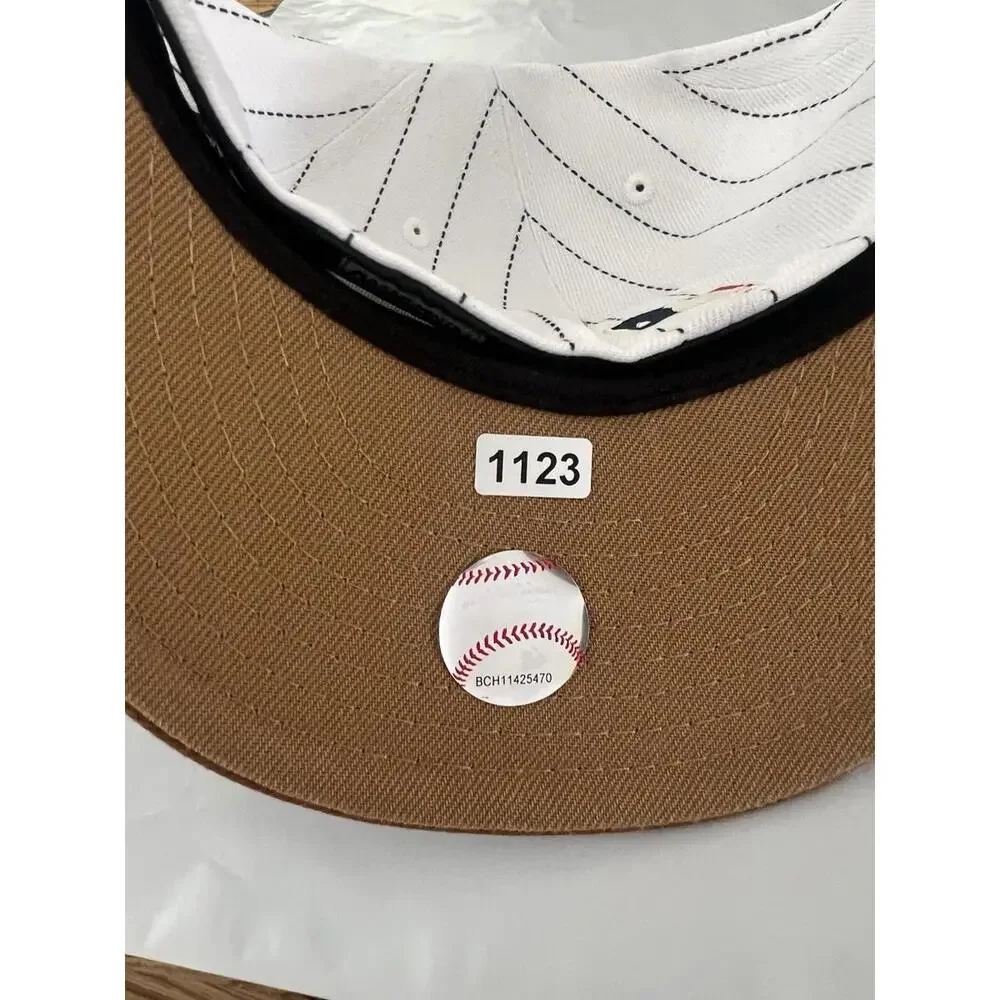 Houston Astros Pin Strip Fitted Hat Cap 7 1/4 (45 Years Patch) New Era NWOT